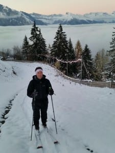 Full moon ski touring in November 2