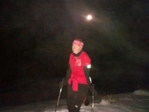 Full moon ski touring in November 4